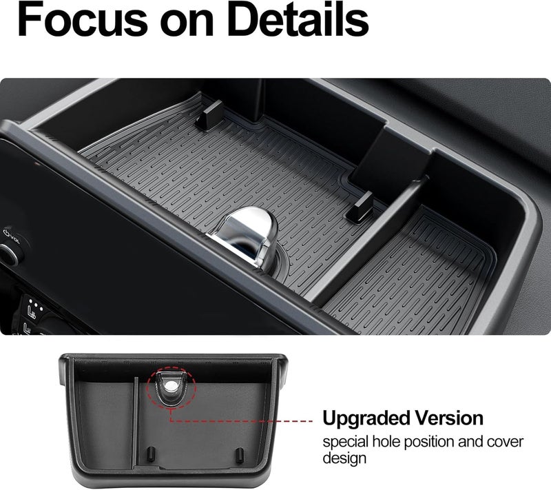 HOUCLEMIC for 2026 2025 2024 Grand Highlander Accessories Center Console Screen Dashboard Organizer, Center Console with Anti-Slip Black Pad Storage Organizer Tray for Grand Highlander Accessories - Image 3